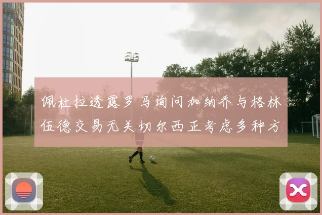 佩杜拉透露罗马询问加纳乔与格林伍德交易无关切尔西正考虑多种方案